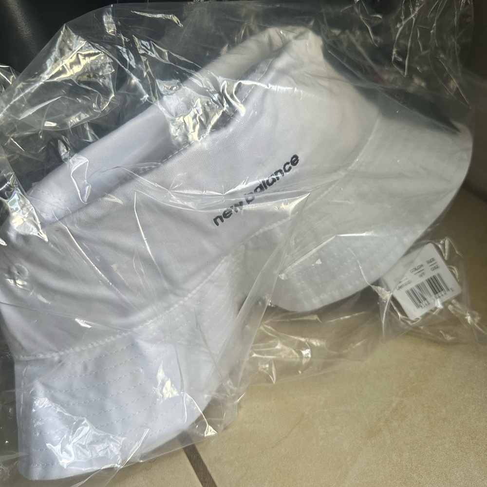 White New Balance Bucket Hat